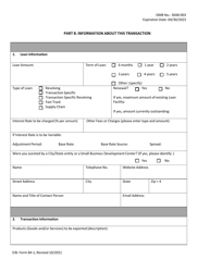 EIB Form 84-1 Application for Export Working Capital Guarantee, Page 7