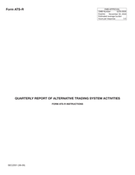 SEC Form 2551 (ATS-R) Quarterly Report of Alternative Trading System Activities