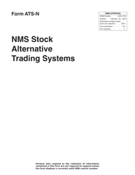 Document preview: Form ATS-N Nms Stock Alternative Trading Systems