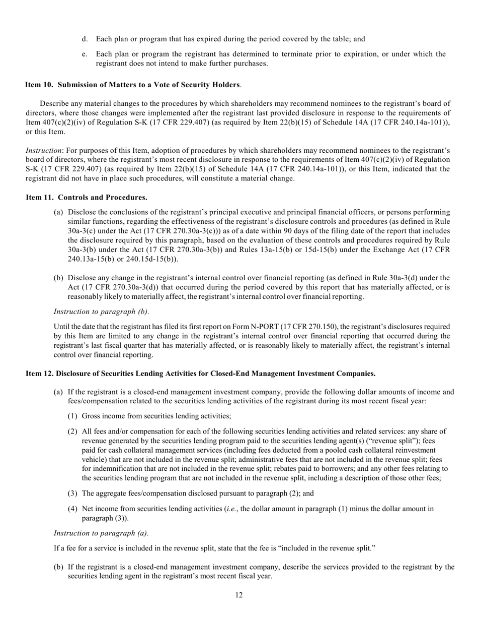 SEC Form 2569 (N-CSR) Certified Shareholder Report of Registered Management Investment Companies, Page 13