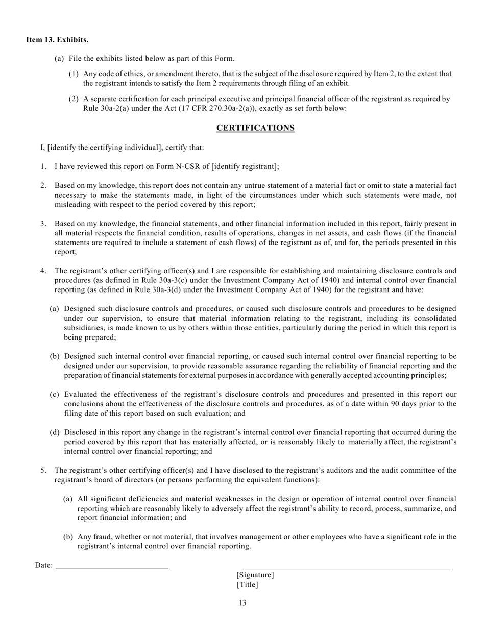 SEC Form 2569 (N-CSR) Certified Shareholder Report of Registered Management Investment Companies, Page 14