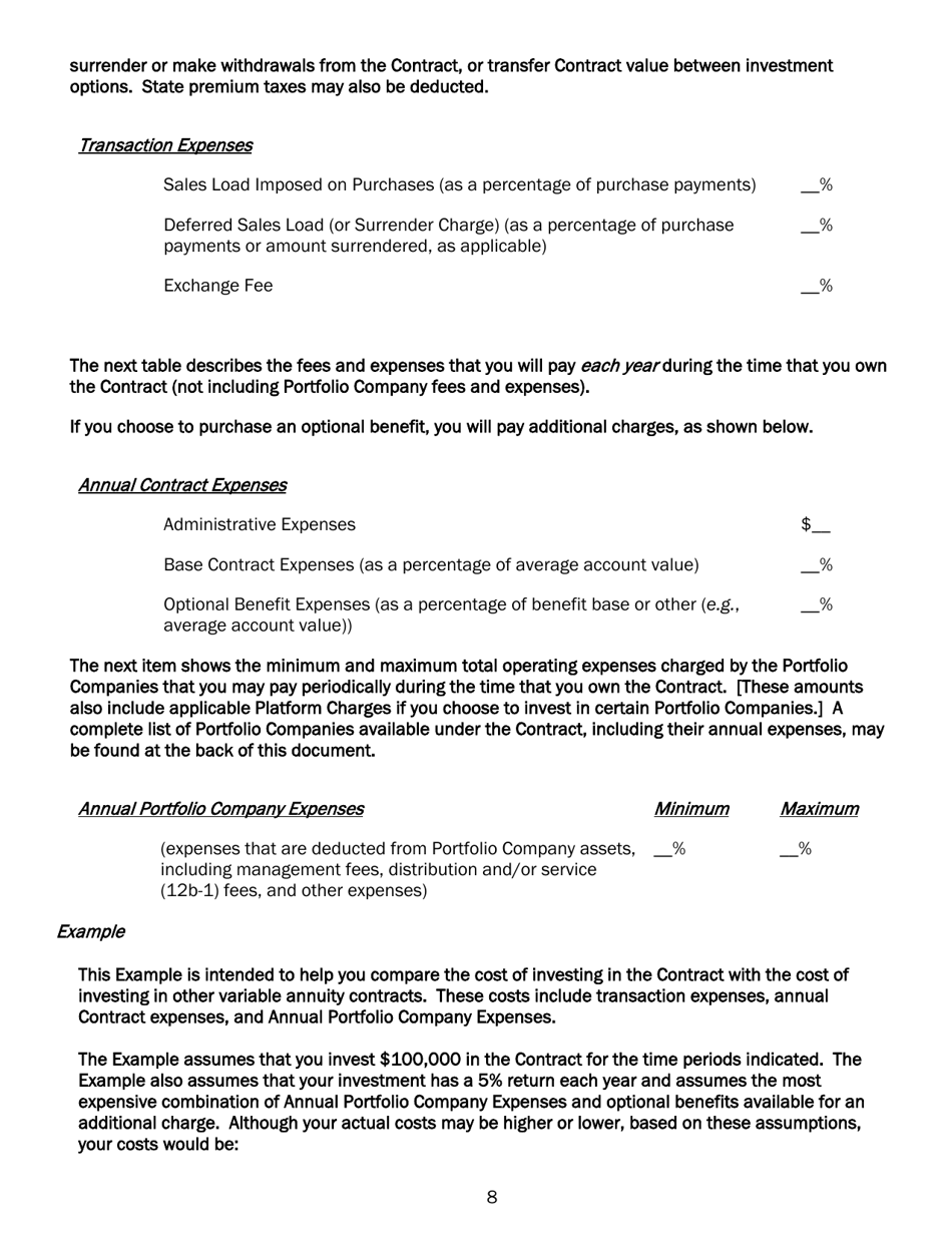SEC Form 2125 (N-4) Registration Statement of Separate Accounts Organized as Unit Investment Trusts, Page 19