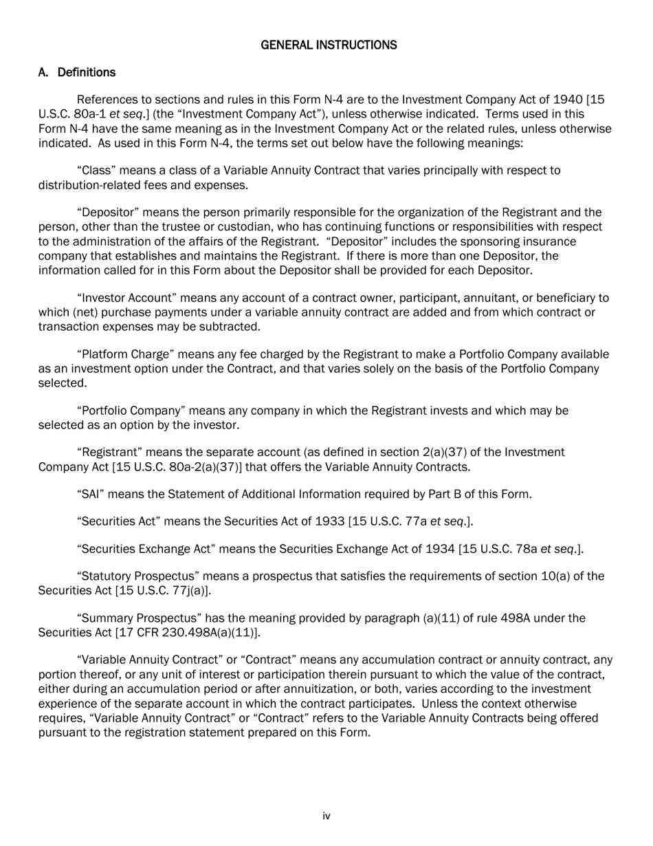 SEC Form 2125 (N-4) Registration Statement of Separate Accounts Organized as Unit Investment Trusts, Page 5