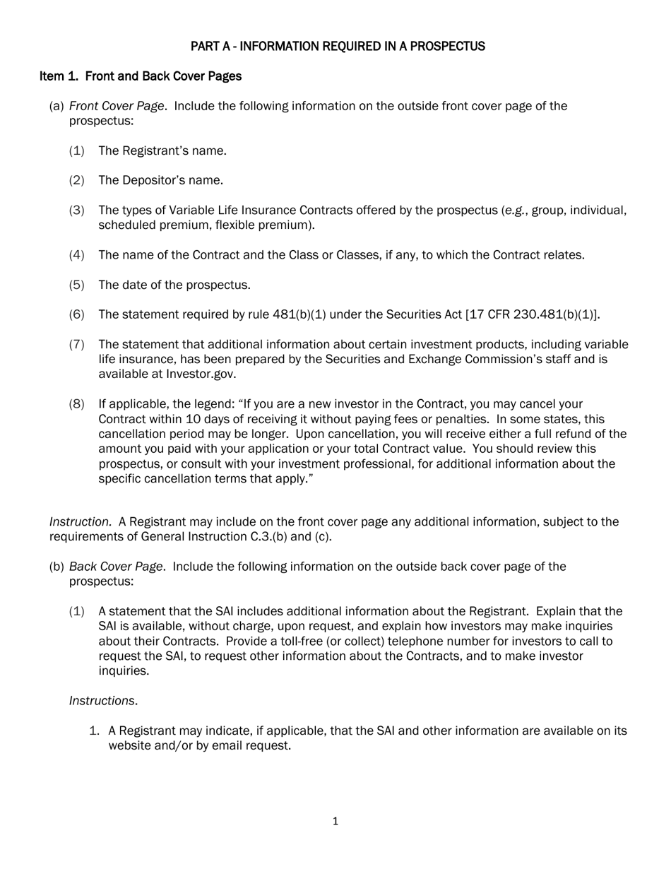 SEC Form 2567 (N-6) Registration Statement for Separate Accounts Organized as Unit Investment Trusts That Offer Variable Life Insurance Policies, Page 12