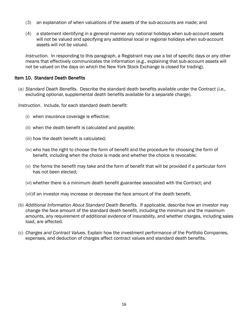 SEC Form 2567 (N-6) Registration Statement for Separate Accounts Organized as Unit Investment Trusts That Offer Variable Life Insurance Policies, Page 27