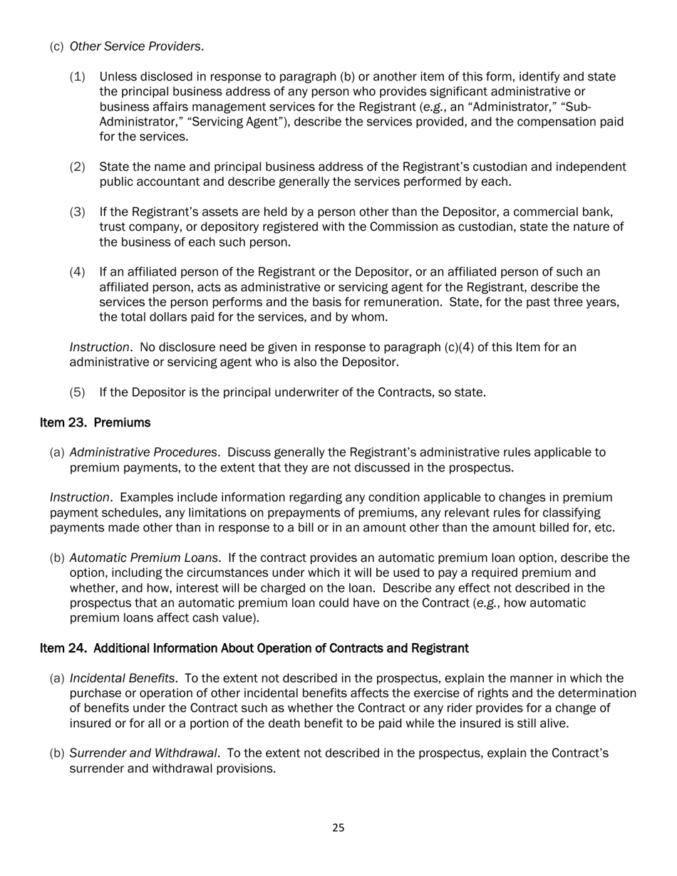 SEC Form 2567 (N-6) Registration Statement for Separate Accounts Organized as Unit Investment Trusts That Offer Variable Life Insurance Policies, Page 36