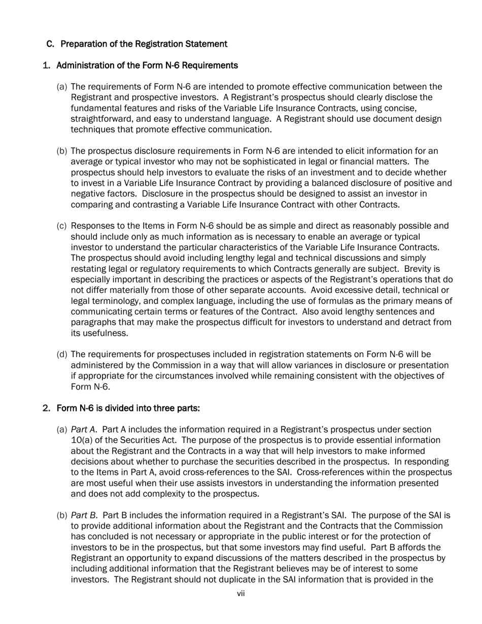 SEC Form 2567 (N-6) Registration Statement for Separate Accounts Organized as Unit Investment Trusts That Offer Variable Life Insurance Policies, Page 7