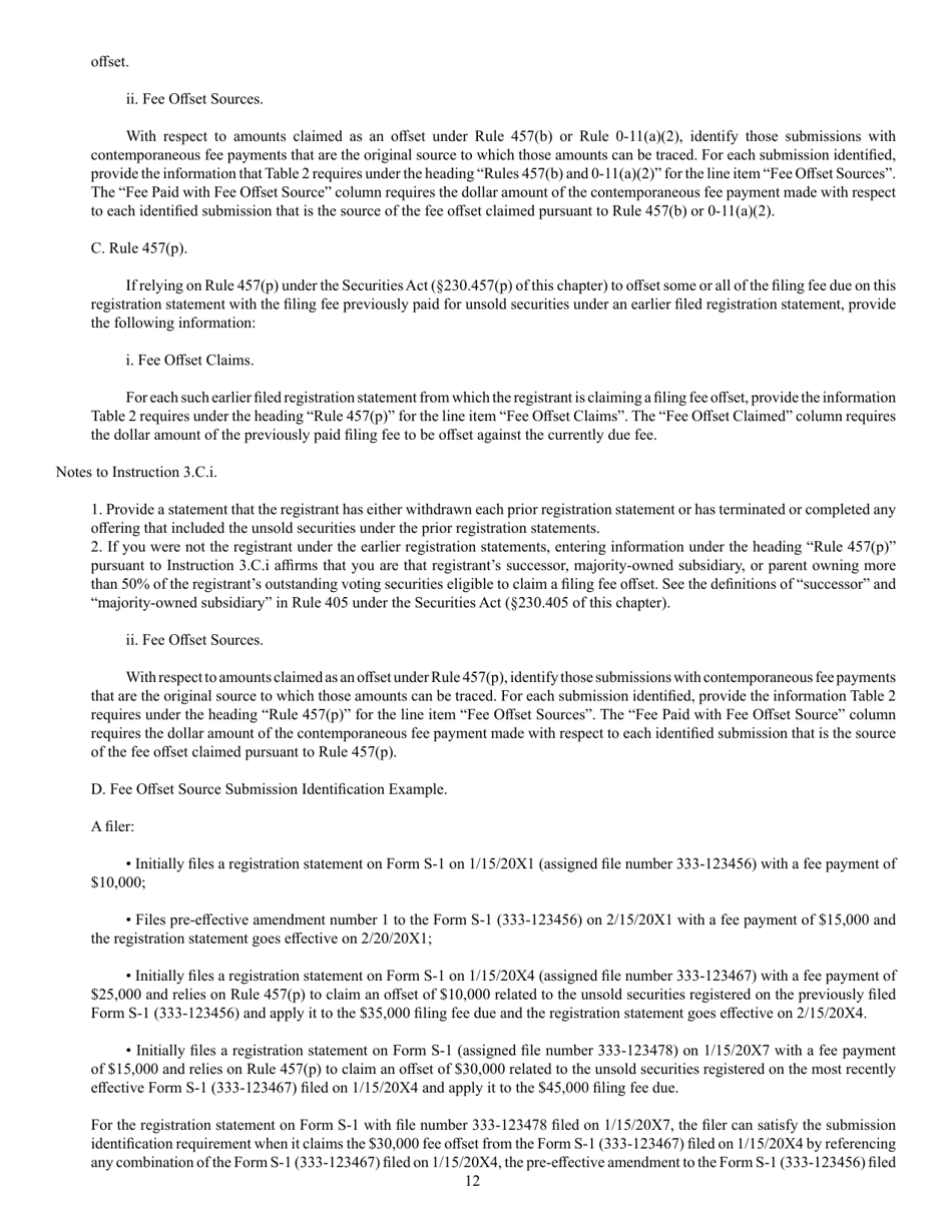 SEC Form 870 (S-1) Registration Statement Under the Securities Act of 1933, Page 12