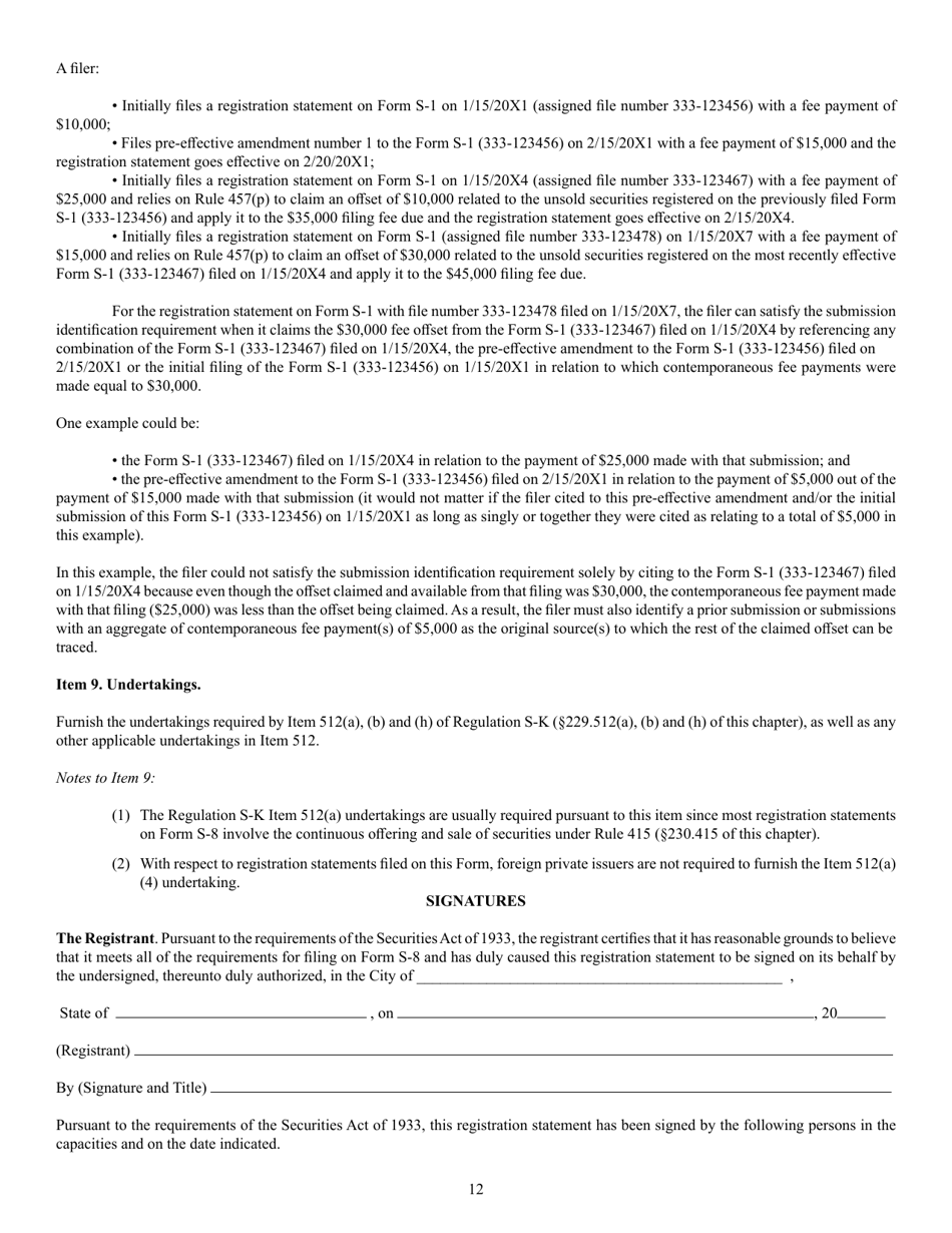 SEC Form 1398 (S-8) Registration Statement Under Securities Act of 1933 to Be Offered to Employees Pursuant to Certain Plans, Page 12