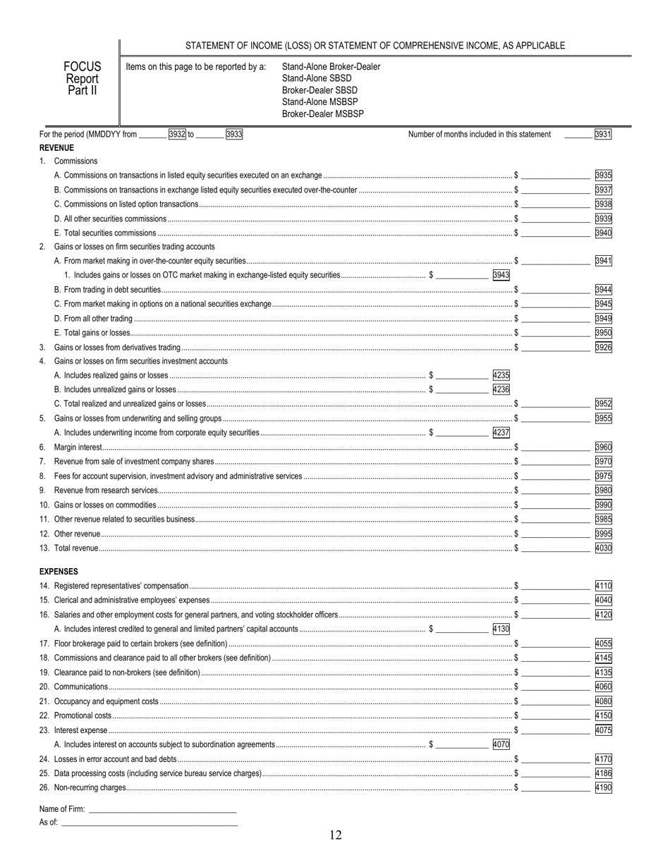 SEC Form 1695 (X-17A-5) Part II - Fill Out, Sign Online and Download ...