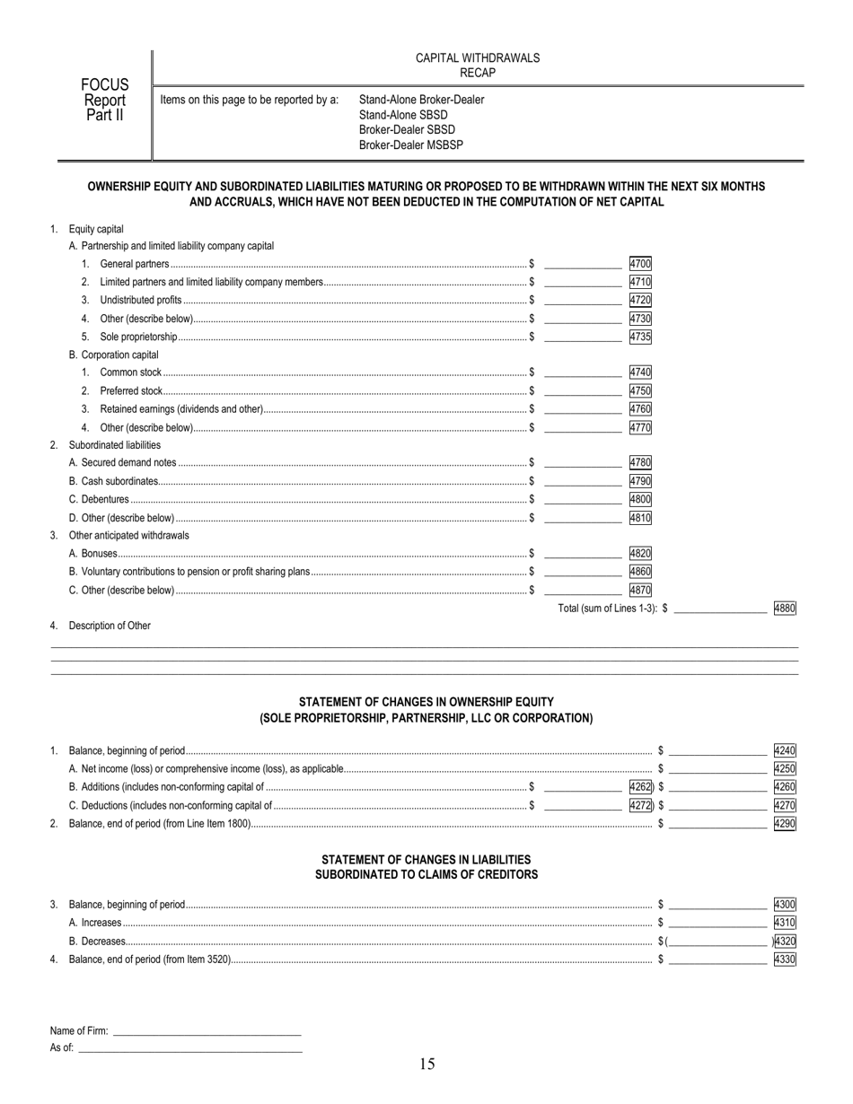 SEC Form 1695 (X-17A-5) Part II - Fill Out, Sign Online and Download ...