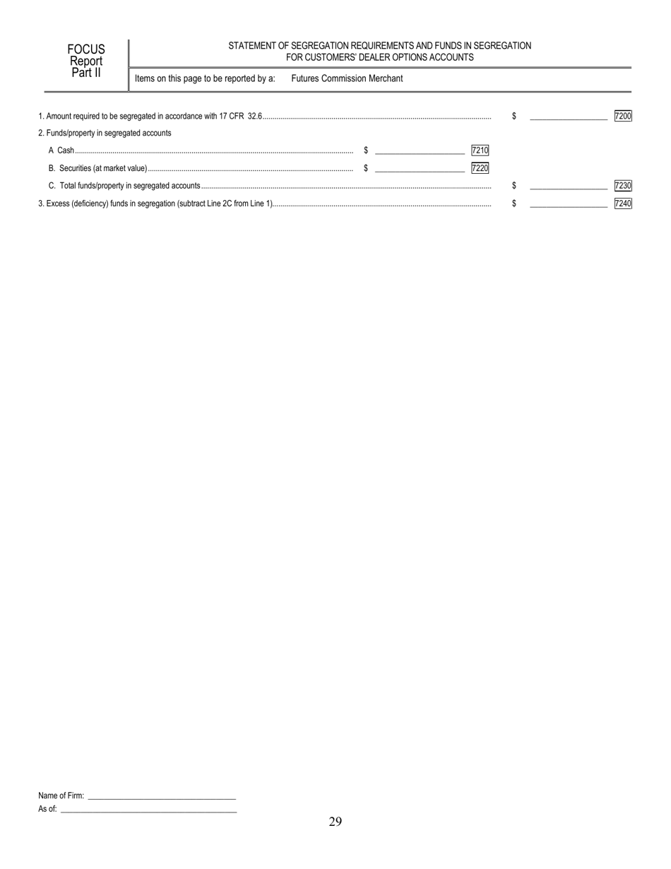 SEC Form 1695 (X-17A-5) Part II Focus Report (Financial and Operational Combined Uniform Single Report), Page 29
