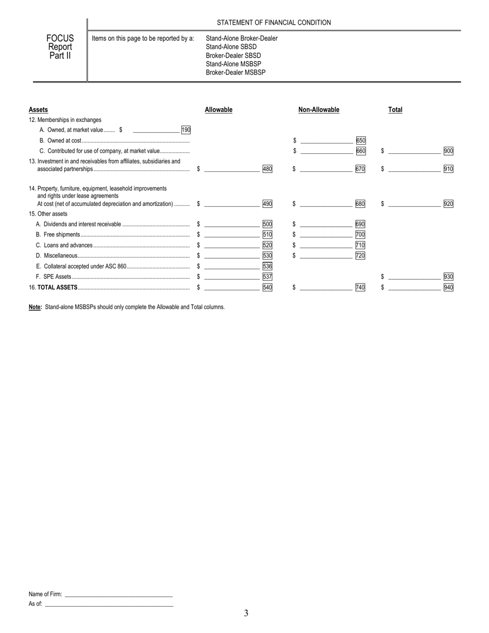 SEC Form 1695 (X-17A-5) Part II - Fill Out, Sign Online and Download ...