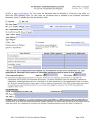 SBA Form 159 Fee Disclosure and Compensation Agreement, Page 2