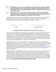 SBA Formulario 3513 Declaracion De Robo De Identidad (Spanish), Page 3