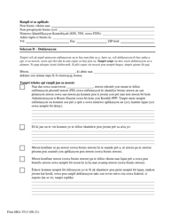 SBA Form 3513 Declaration of Identity Theft (Haitian Creole), Page 2