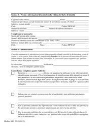 SBA Form 3513 Declaration of Identity Theft (Italian), Page 2