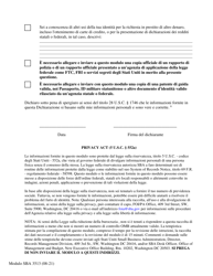 SBA Form 3513 Declaration of Identity Theft (Italian), Page 3