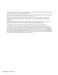 SBA Form 3513 Declaration of Identity Theft (Italian), Page 4