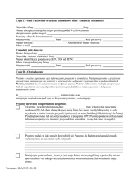 SBA Form 3513 Declaration of Identity Theft (Polish), Page 2