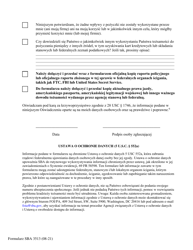 SBA Form 3513 Declaration of Identity Theft (Polish), Page 3