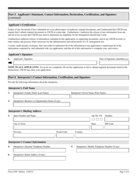 USCIS Form I-690 Application for Waiver of Grounds of Inadmissibility Under Sections 245a or 210 of the Immigration and Nationality Act, Page 5