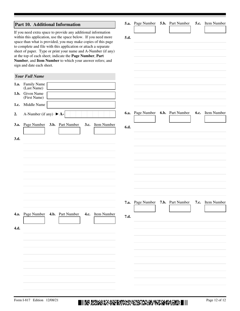 USCIS Form I-817 Application for Family Unity Benefits, Page 12