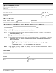 USCIS Form I-854B Inter-Agency Alien Witness and Informant Adjustment of Status, Page 3
