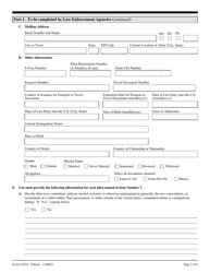 USCIS Form I-854A Inter-Agency Alien Witness and Informant Record, Page 2