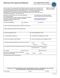 Form LS-4 Attorney Fee Approval Request