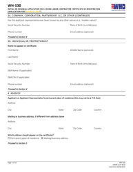 Form WH-530 Initial or Renewal Application for a Farm Labor Contractor Certificate of Registration (Application for &quot;orange Card&quot;), Page 2