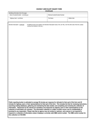 FRA Form 6180.150 Highway User Injury Inquiry Form, Page 2