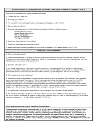 FRA Form 6180.78 Notice to Railroad Employee Involved in Rail Equipment Accident/Incident Attributed to Employee Human Factor, Page 2