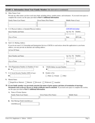USCIS Form I-914 Supplement A Application for Family Member of T-1 Recipient, Page 2