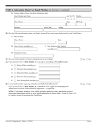 USCIS Form I-914 Supplement A Application for Family Member of T-1 Recipient, Page 4