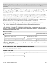 USCIS Form I-914 Supplement A Application for Family Member of T-1 Recipient, Page 9