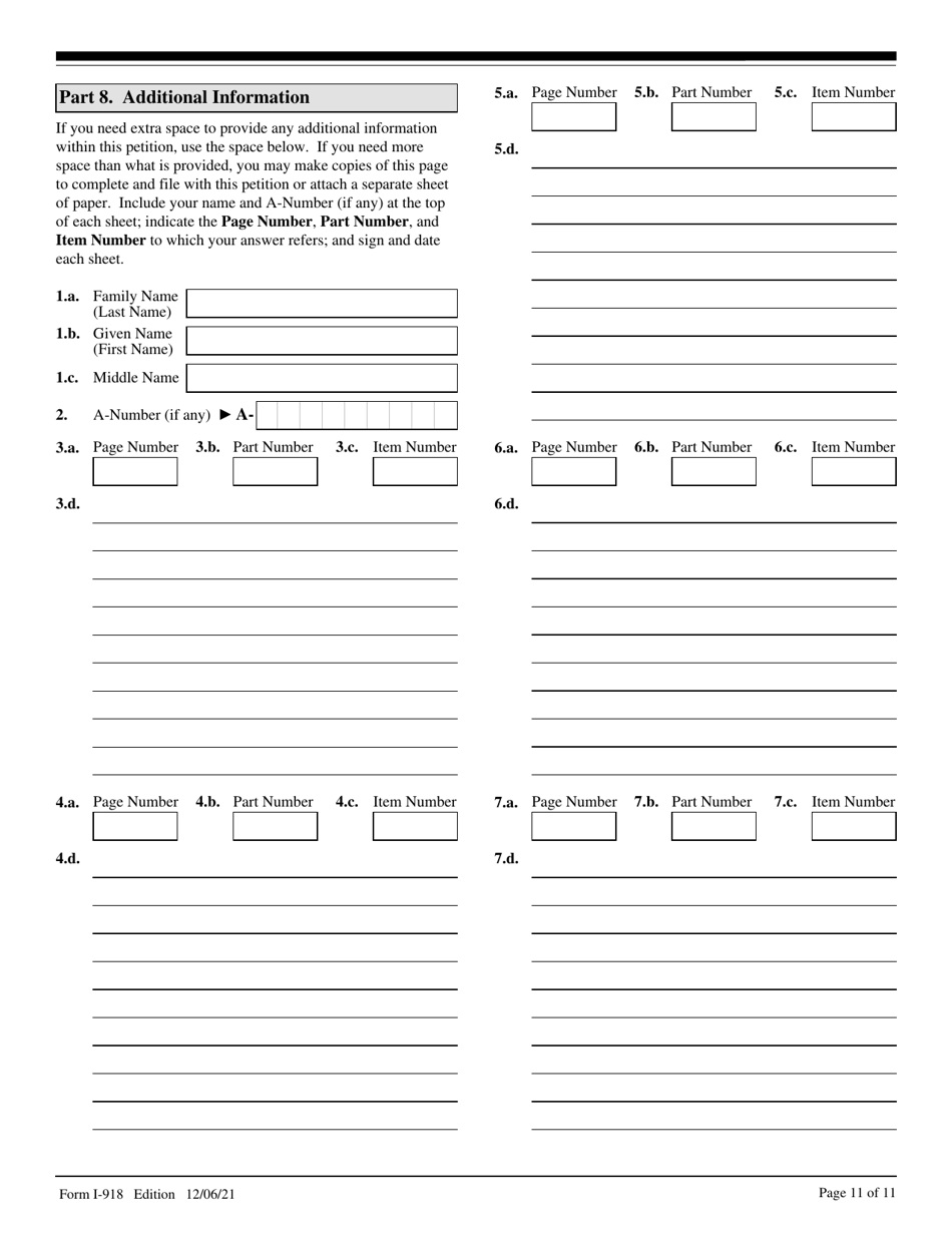 Uscis form i 918 download fillable pdf or fill online petition for u