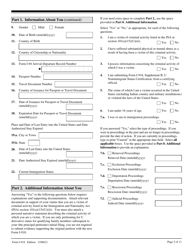 USCIS Form I-918 Petition for U Nonimmigrant Status, Page 2