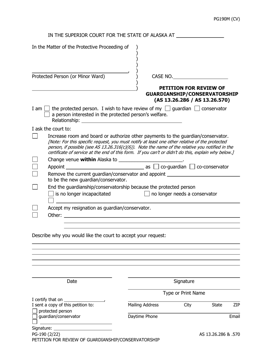 Form PG-190 Download Fillable PDF or Fill Online Petition for Review of ...