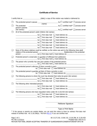 Form PG-756 Motion for Final Order Accepting Transfer of Guardianship/Conservatorship Into Alaska - Alaska, Page 2