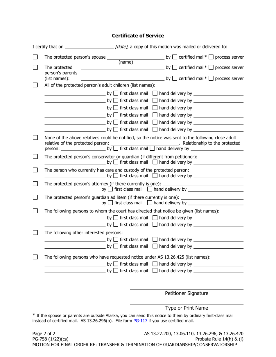 Form Pg 758 Fill Out Sign Online And Download Fillable Pdf Alaska Templateroller 1915