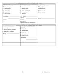 Form AD-1143 Corporate Systems Access Request Form, Page 4