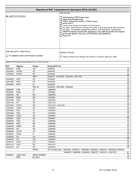 Form AD-1143 Corporate Systems Access Request Form, Page 5