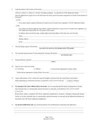 Application for Underground Storage Facility Permit - Arizona, Page 2