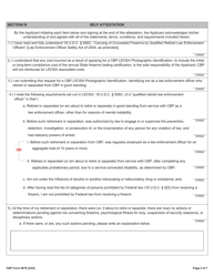CBP Form 0079 Law Enforcement Officers Safety Act (Leosa) Application, Page 2