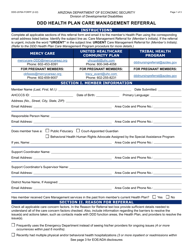 Form FAA-2076A Ddd Health Plan Care Management Referral - Arizona