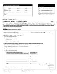 Document preview: Official Form 122A-2 Chapter 7 Means Test Calculation
