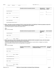 Official Form 107 Statement of Financial Affairs for Individuals Filing for Bankruptcy, Page 8