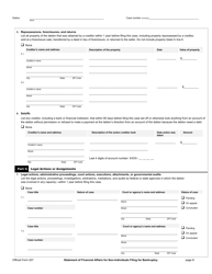 Official Form 207 Statement of Financial Affairs for Non-individuals Filing for Bankruptcy, Page 3