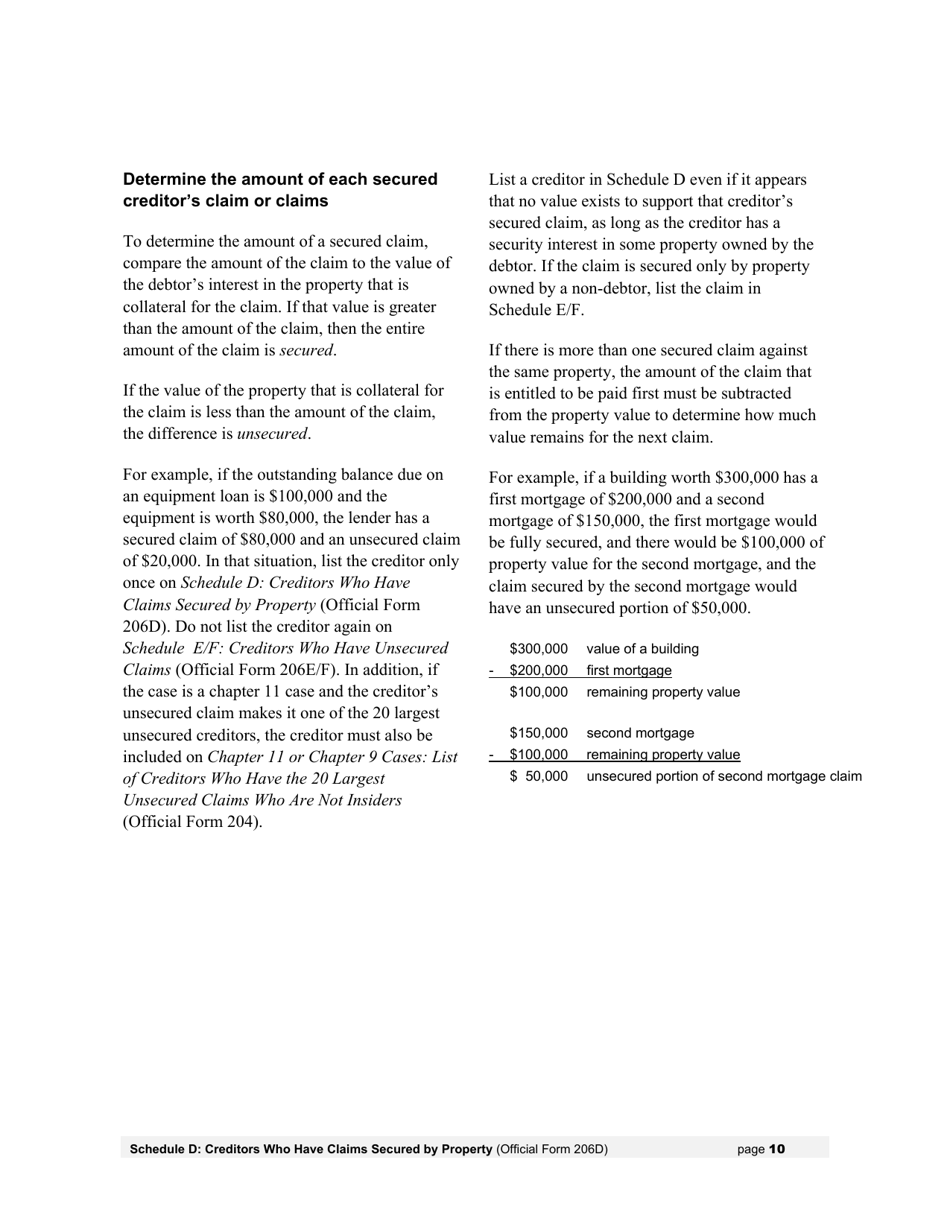 Instructions for Bankruptcy Forms for Non-individuals, Page 11